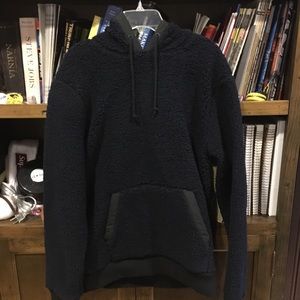 Old Navy navy allover sherpa hoodie